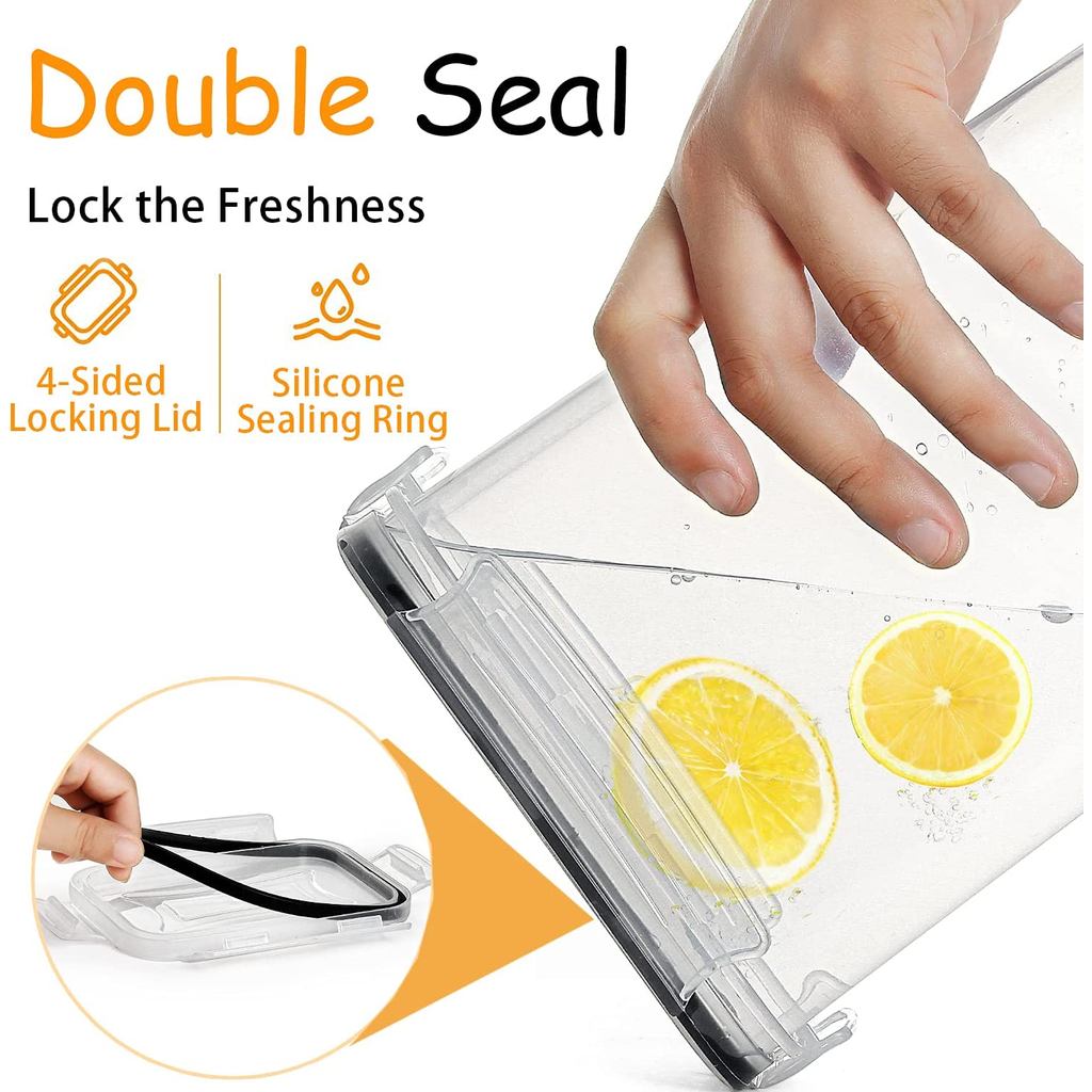 2Pcs Large food storage container 6.5L/1 Large food storage container combination, for flour, sugar,