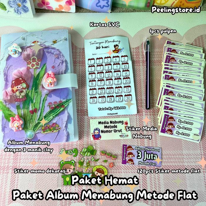 PAKET ALBUM MENABUNG METODE FLAT 120 SLOT DENGAN GOALS 1 JUTA, 2 JUTA DAN 3 JUTA