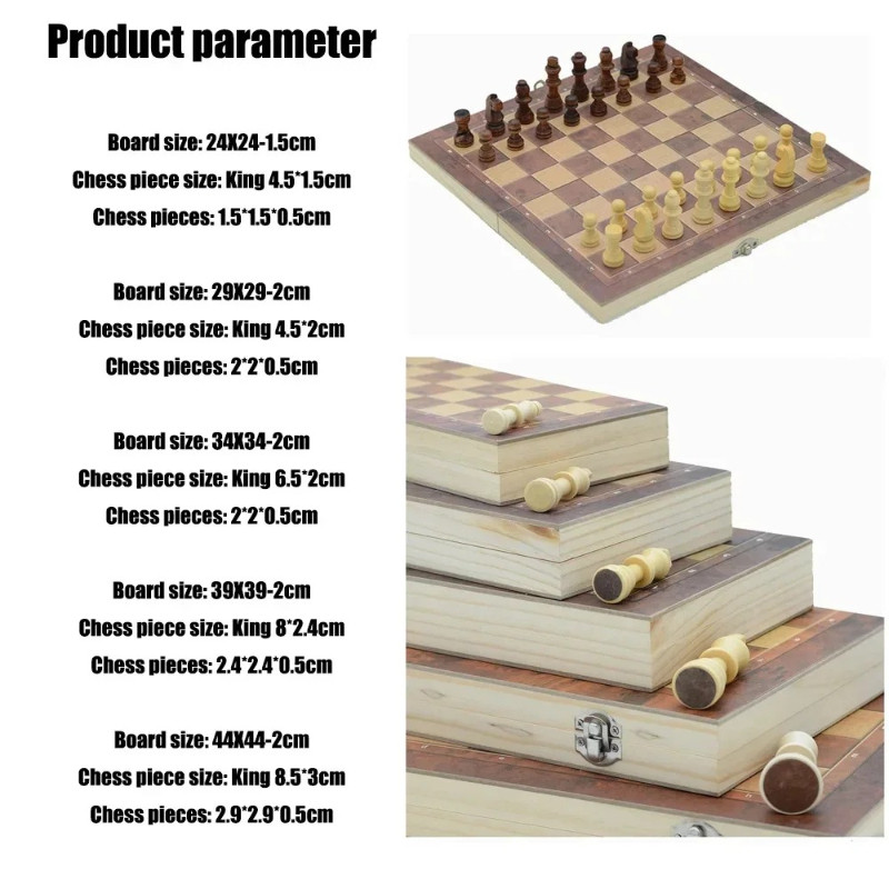 3 in 1 Board Party Table Games Dice Chess Backgammon Board Entertainment Travel Games Checkers Chess