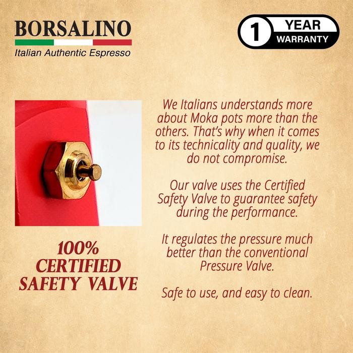 

BORSALINO COTTURA MOKA POT COFFEE MAKER FOR 3 CUPS