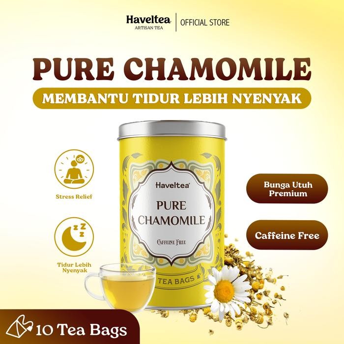

oW.galiban - Haveltea Pure Chamomile Big Tin Teh Herbal Bunga Chamomile Relaksasi Tidur