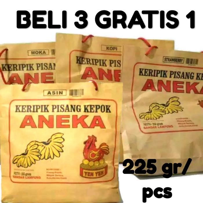 

KERIPIK PISANG LAMPUNG ANEKA YEN-YEN - PROMO BELI 3 GRATIS 1