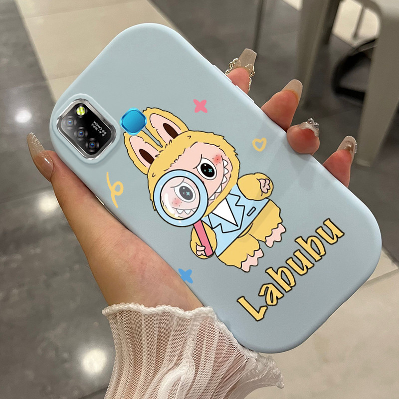 Casing Hp Untuk Infinix Smart 5 Smart 6 Ram 3 Case Casing Monster gigi kaca pembesar pola Silikon Pe