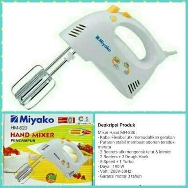 Mixer Hand Miyako Hm620(Tanpa Mangkok)