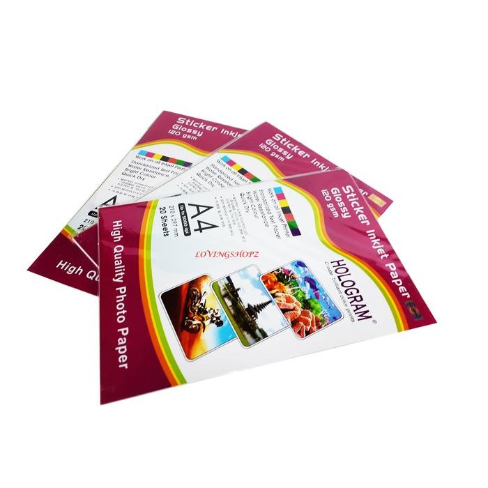 

Pilihan- Sticker Inkjet Paper Glossy 120 Gsm, Kertas Label Glossy A4 Foto Printer