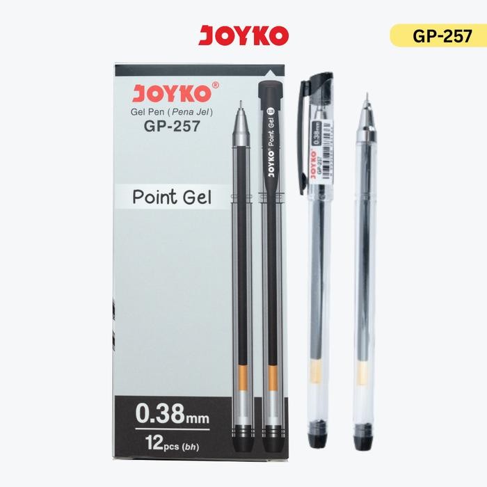 

JOYKO Pulpen Gel 1 Pack GP-257 Point Gel 0.38mm Isi 12 Pcs