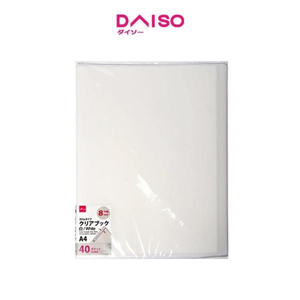 

Daiso Clear-book-A4-thin-type-40-pockets-white