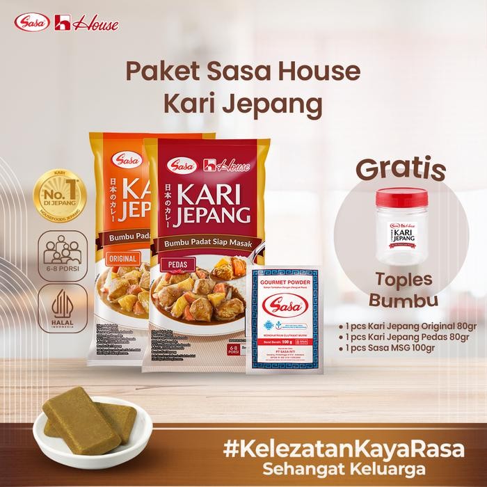 

TERLARIS Paket SASA HOUSE KARI JEPANG Free Topless Bumbu 200ml READY STOCK