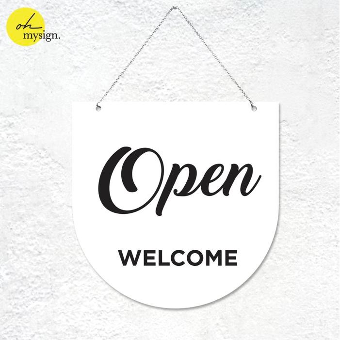 

OPEN CLOSE SIGNAGE BOARD PAPAN BUKA TUTUP AKRILIK UV PRINT ACRYLIC