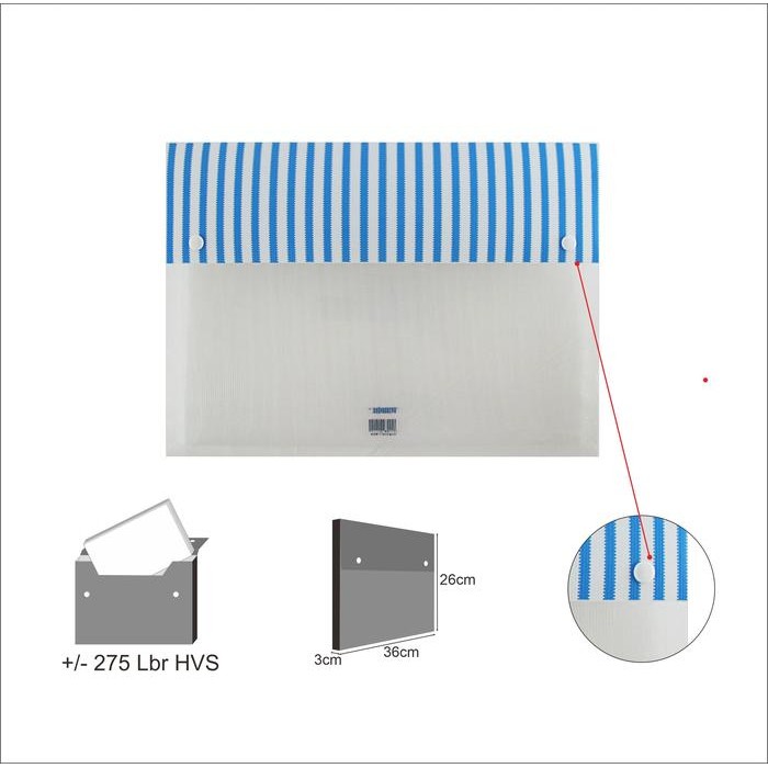 

CARRY FILE / CARRY CASE MERK TOMEX MOTIF STRIPE BLUE TX 309010