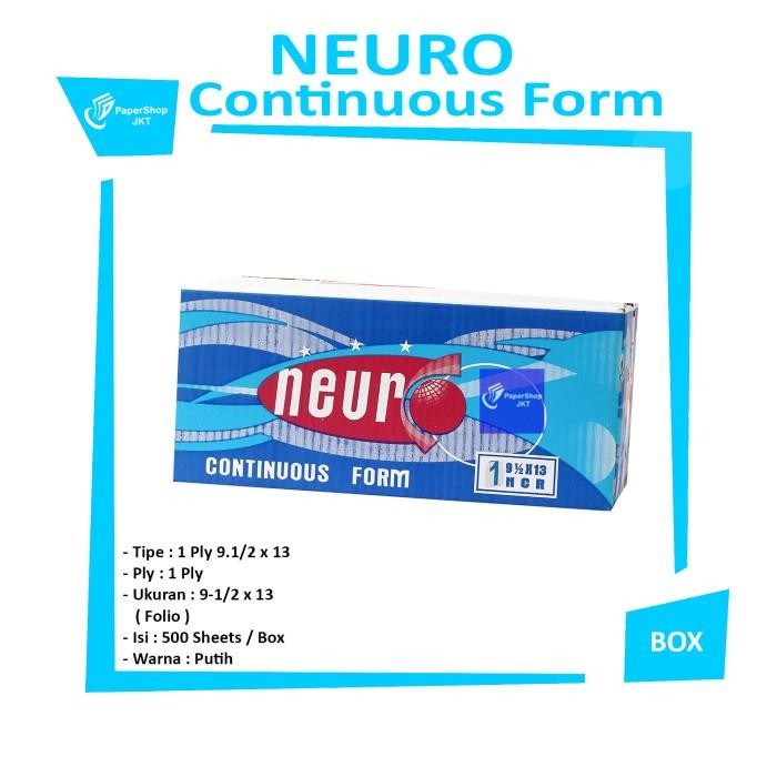 

NEURO - continous form 1 ply 9 1/2 x 13 ( folio ) ncr