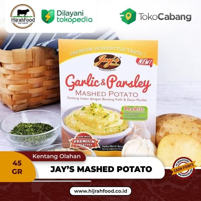 

Pilihan- Jay'S Mashed Potato Garlic & Parsley / Kentang Tumbuk (Qty. 45 Gr)