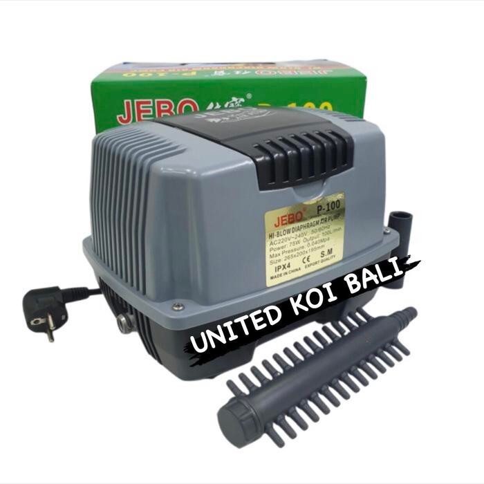 JEBO P100 JEBO P-100 POMPA UDARA AERATOR HI FLOW AIR PUMP BLOWER