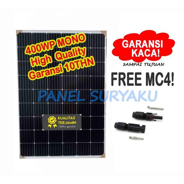 NEW PRODUK SOLAR PANEL SURYA 400WP MONO ORI CELL FREE MC4 RESHOP39