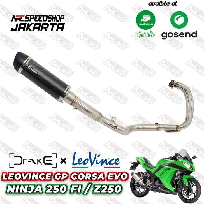 KNALPOT LEOVINCE GP CORSA EVO NINJA 250FI / Z250 FULLSYSTEM