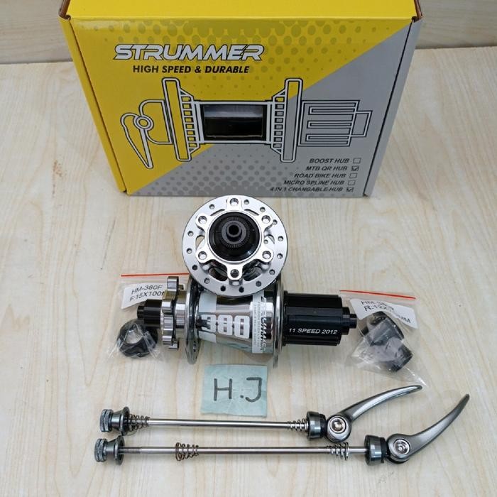 Hub Freehub strummer HM380 4in1. 32H bisa QR dan TA Pengganti MT039 MT380
