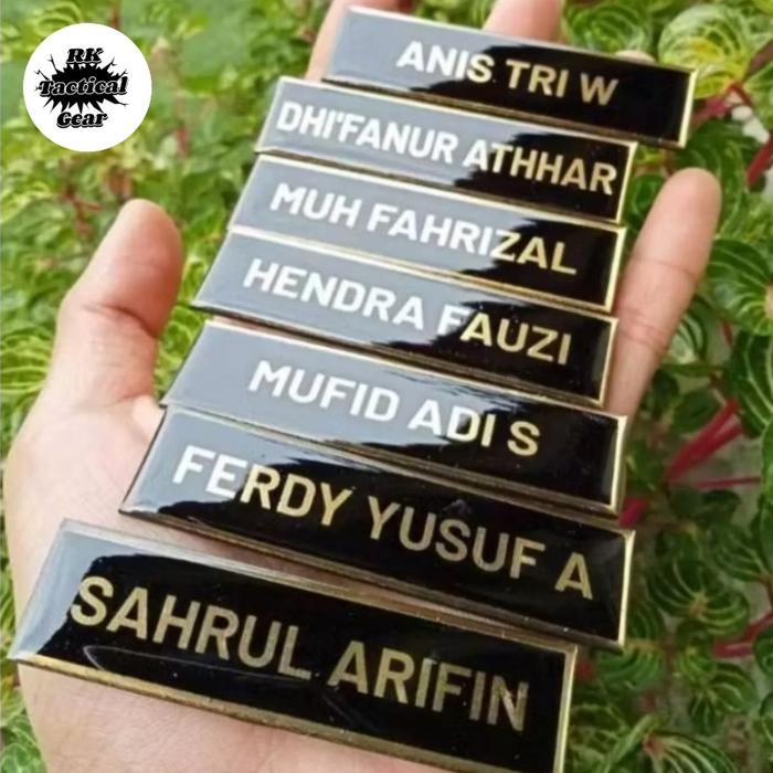 

TERMURAH Name tag / Huruf Gold / Papan nama PNS/GURU / Nama Dada + Resin