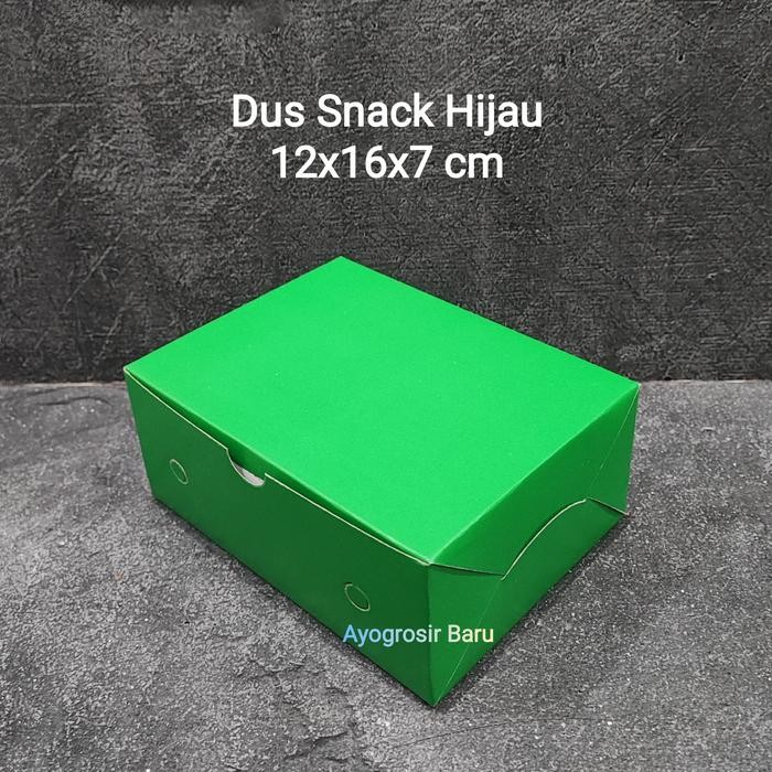Terbaik Dus Hijau 12X16 Isi 100 Pcs Gs Kotak Kue Snack Box - Lb 100% Ori