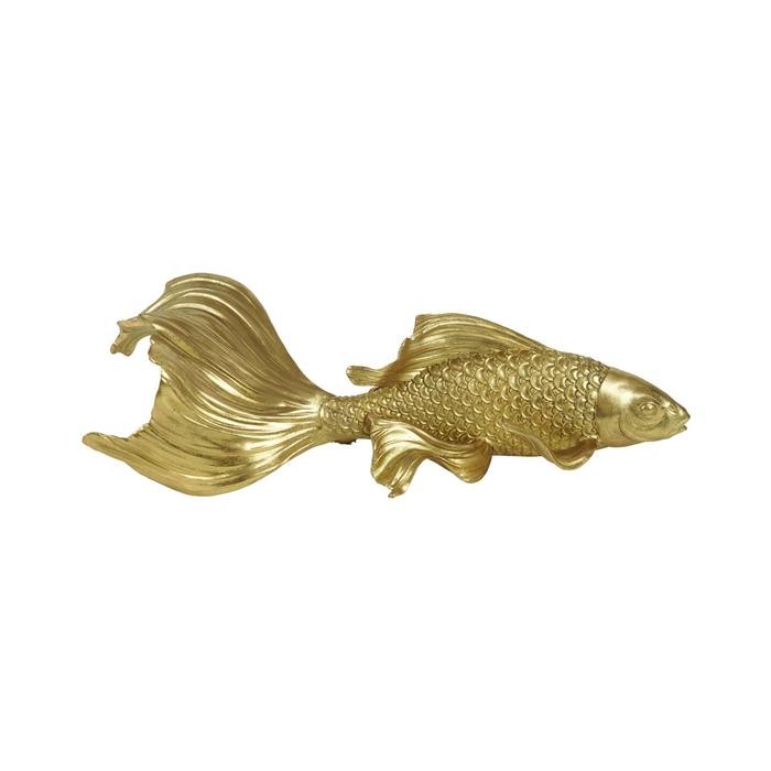 10 Cm Patung Miniatur Ikan Koi A1 - Gold