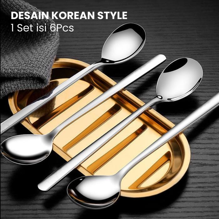 1 LUSIN SENDOK 1 LUSIN GARPU Sendok Korea Set Sendok Makan Sendok Set Tebal Kitenware