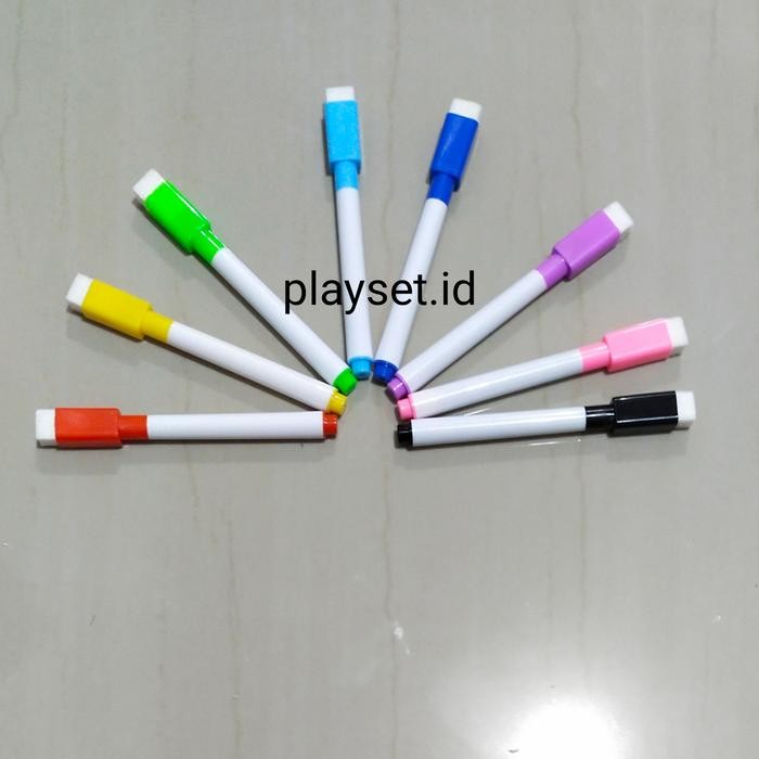 

New spidol anak bisa di hapus, wipe clean marker 8 warna/set warna warni