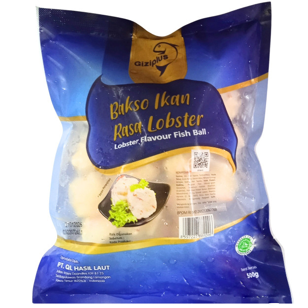 

S33481 GIZI PLUS LOBSTER FISH BALL SANGWO SEAFOOD 500GR MAJU BERSAMA (20250910)