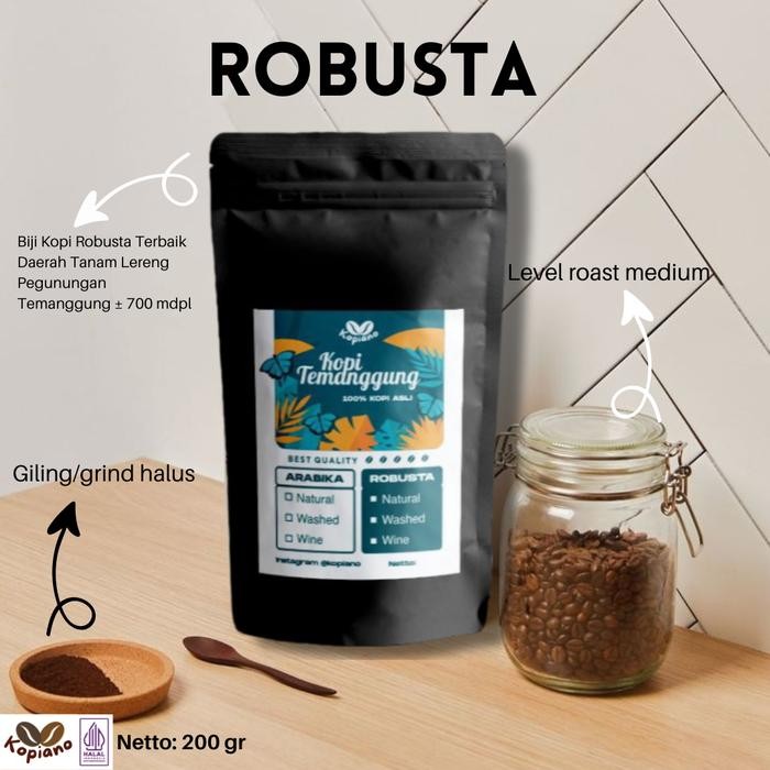 

ASLI 200 Gr KOPI BUBUK MURNI ROBUSTA TEMANGGUNG TERBAIK 100% TANPA CAMPURAN READY STOCK