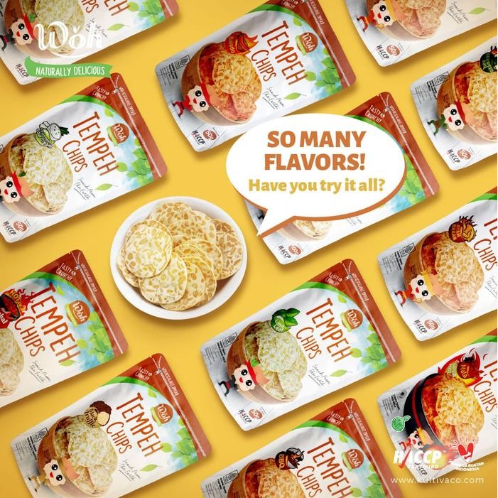 

Bundle 15pcs - Woh Tempeh Chips 50gr Snack Keripik Tempe Gluten Free