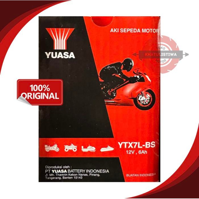 Aki Motor Yuasa Yamaha R25 Cbr 250 Kawasaki Dtracker 150 Ytx7L-B Asli