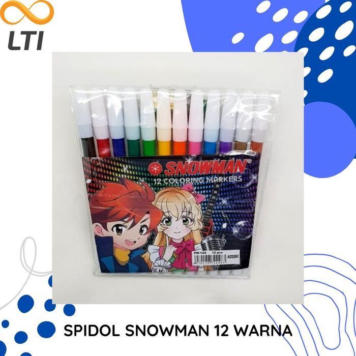 

OJ Spidol Snowman 12 Warna PW-12A MURAH Stationery