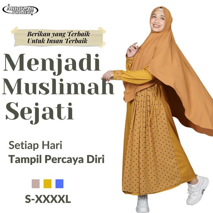 Pilihan- Gamis Ibu Baju Muslim Wanita Dres Muslim Cewe Ayman Premium Jumbo L