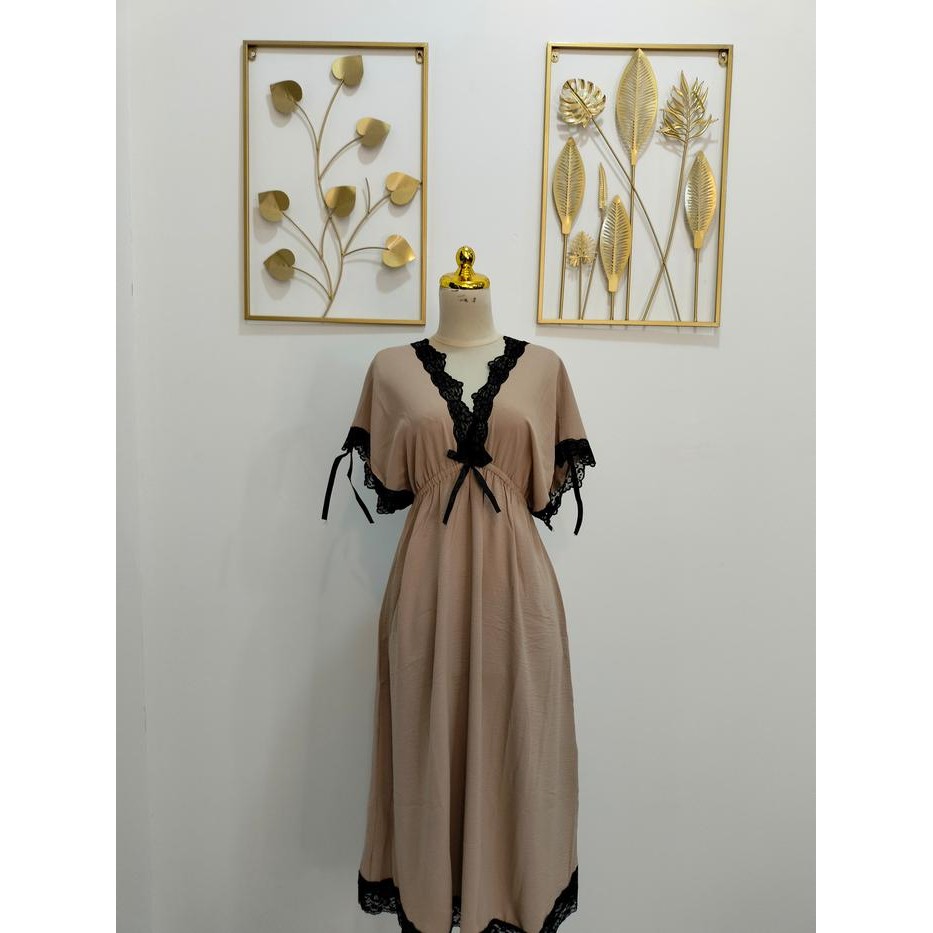 SALE  VERGO - DRESS LINGERIE PANJANG SEXY WANITA CRINKLE JUMBO FIT XXL PY 378 READY