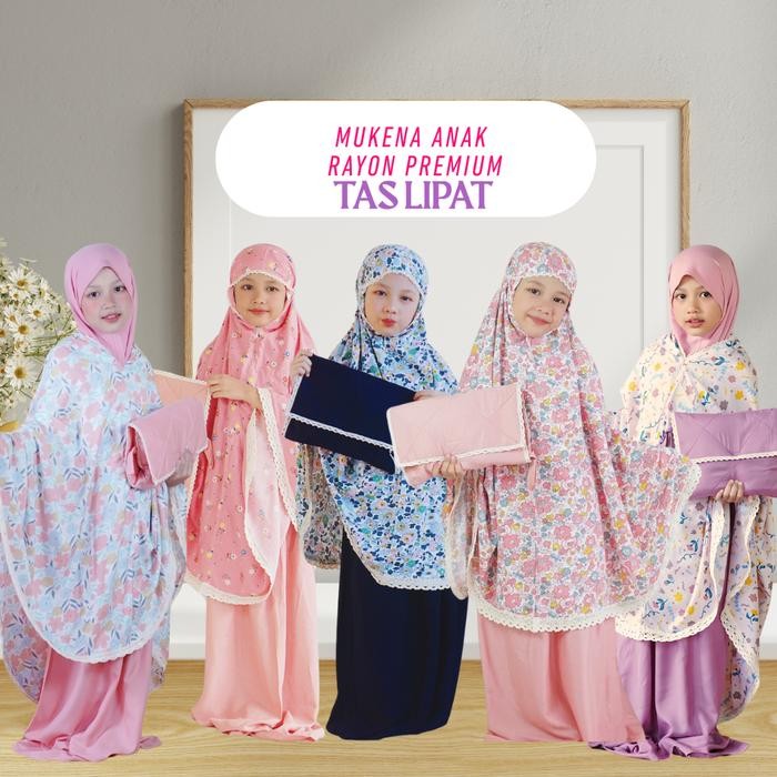 Pilihan- Mukena Anak Official - Mukena Anak 2-10 Tahun Rayon Renda Motif Cantik - Mukena Harian
