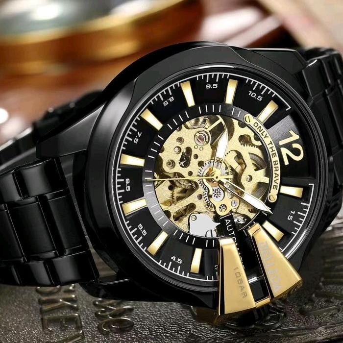 Jam Tangan Pria Belleda 9473 Rantai Automatic Tanpa Batrai Jam Tangan Anti Air Watches