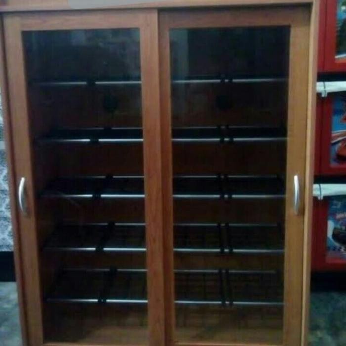 TERMURAH RAK SEPATU SLIDING LEMARI SEPATU KACA SLIDING READY STOCK