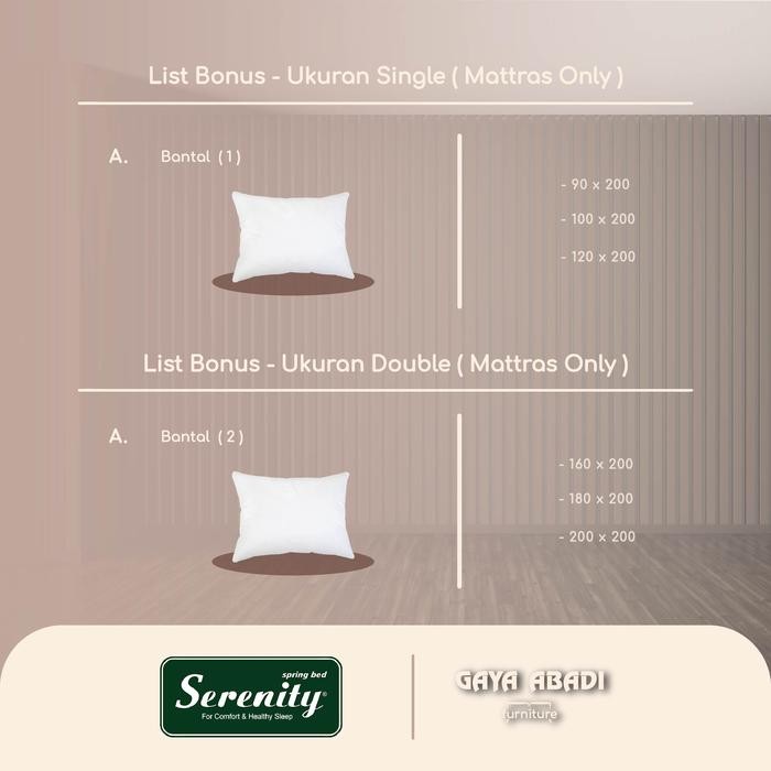 Springbed Serenity Impressa Pocket Spring / Kasur Elite Serenity - Serenity by Elite Springbed