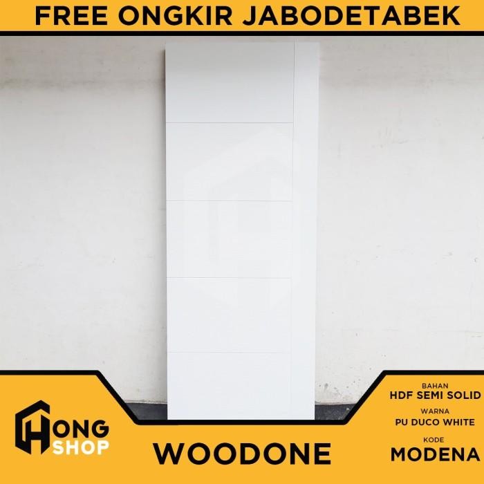 Pintu Geser/Sliding HDF WOODONE PU Duco FInish SET (Rel+Handle+Kunci)