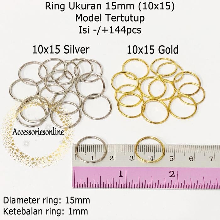 

New ring 10x15/ring Bahan craft souvenir kerajinan tangan - 144 pcs