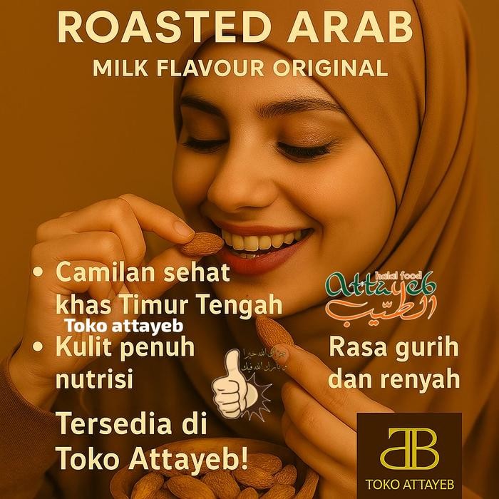 

Kacang Almond Kulit Roasted 500gr Penuh Nutrisi Exp 2026