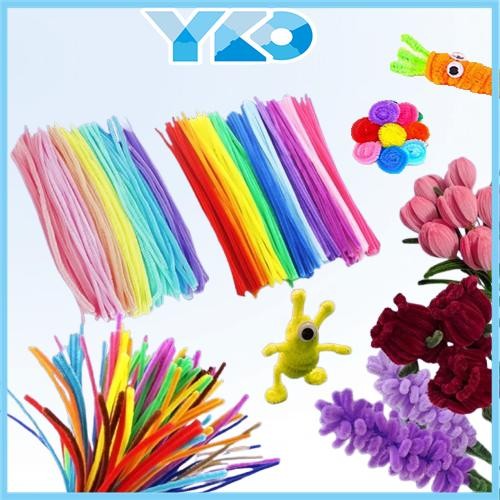 

New YKO 100PCS Pipe Cleaner Kawat Bulu Mercy Pastel Mix 3OCm KawatBulu Mainan Anak Craft Kerajinan