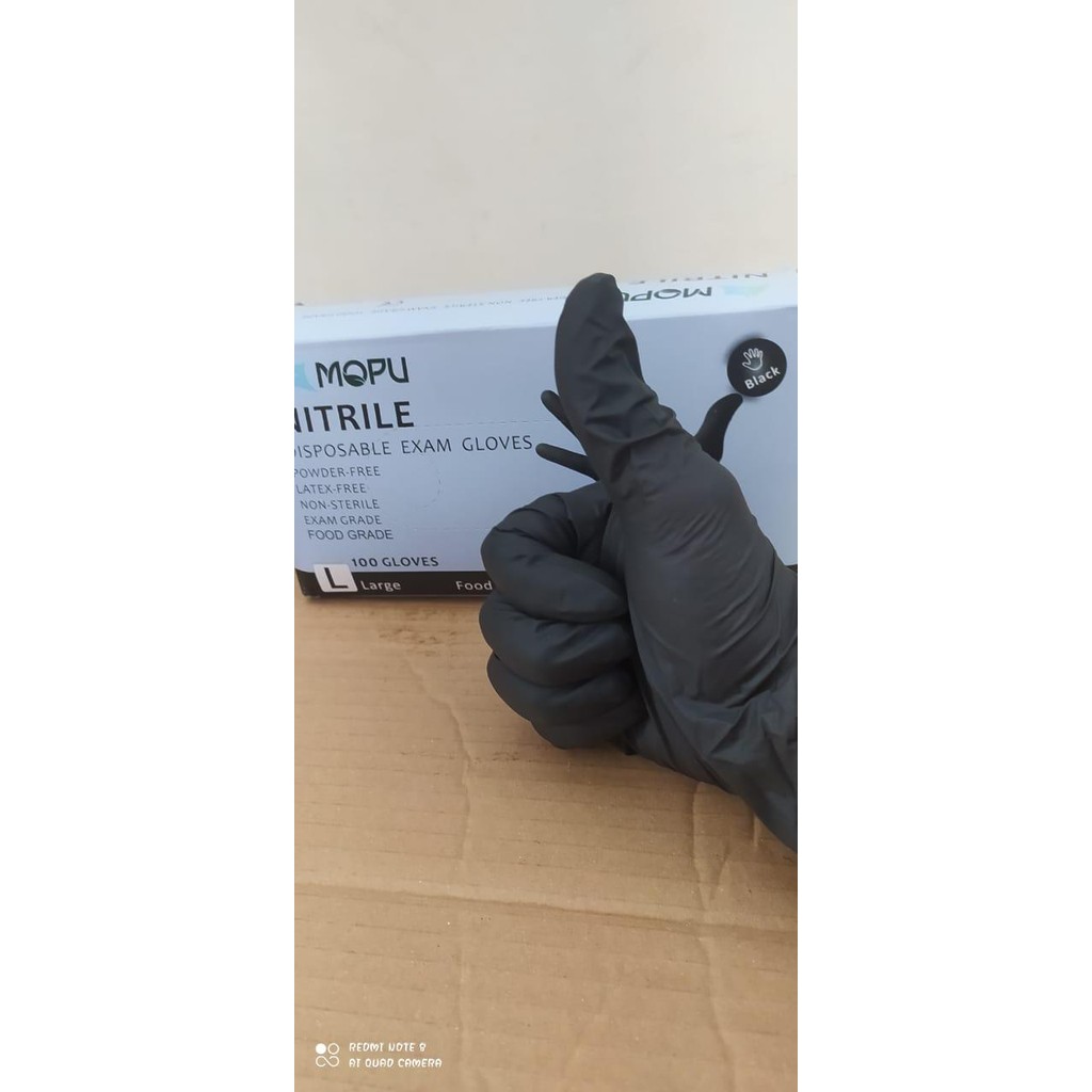 JUAL nitrile gloves black MOPU