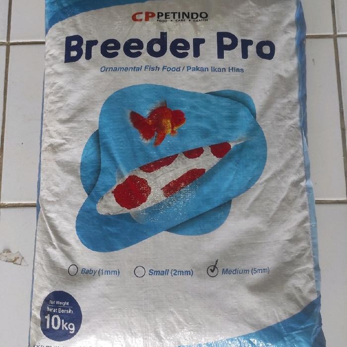 PELET IKAN CP BREEDER PRO 5 MM SIZE M 5MM PAKAN KOI PREMIUM 10KG MENGANDUNG SPIRULINA BAGUS UNTUK