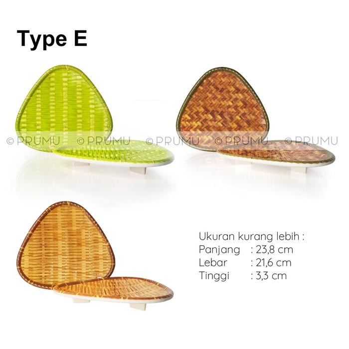 FCR0  Piring Melamin Motif Anyaman - Piring Saji Unik - Piring Restoran