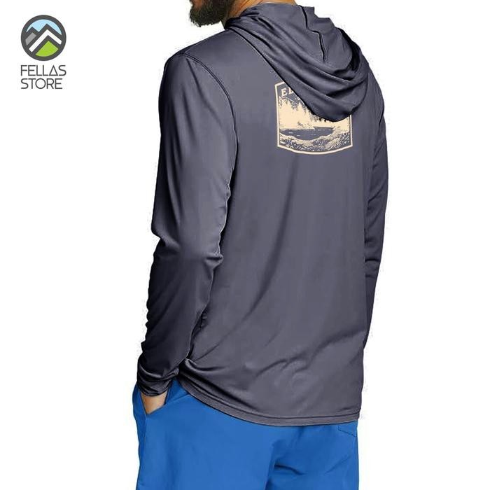 ORIGINAL Eddie Bauer - Long Sve Hoodie Graphic Gear So Rugged Asphalt READY STOCK