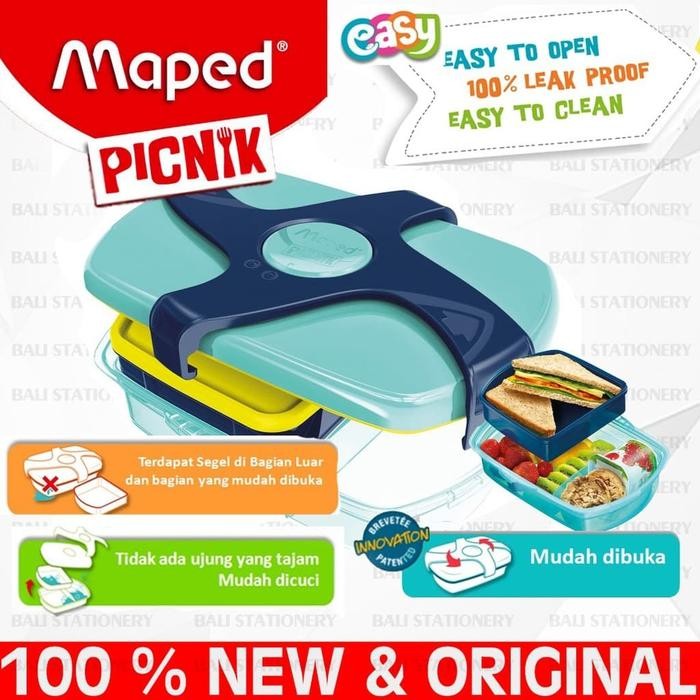 Terlaris Lunch Boxes / Kotak Makan Maped Picnic Blue 870017