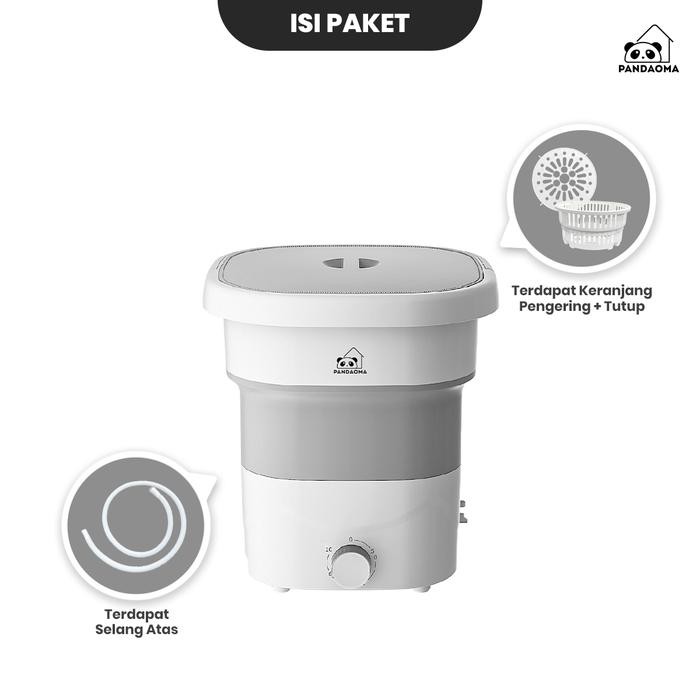Pandaoma Mesin Cuci Mini Farge Mesin Cuci Lipat Mesin Cuci Mini Portable Kapasitas 2,8kg