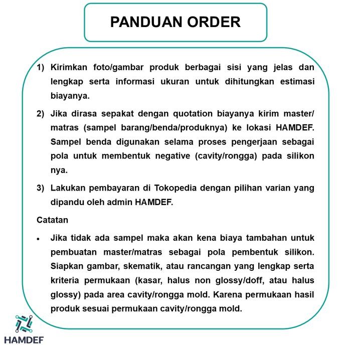 Sedia Pembuatan Mold/Cetakan Silicone Custom Untuk Resin