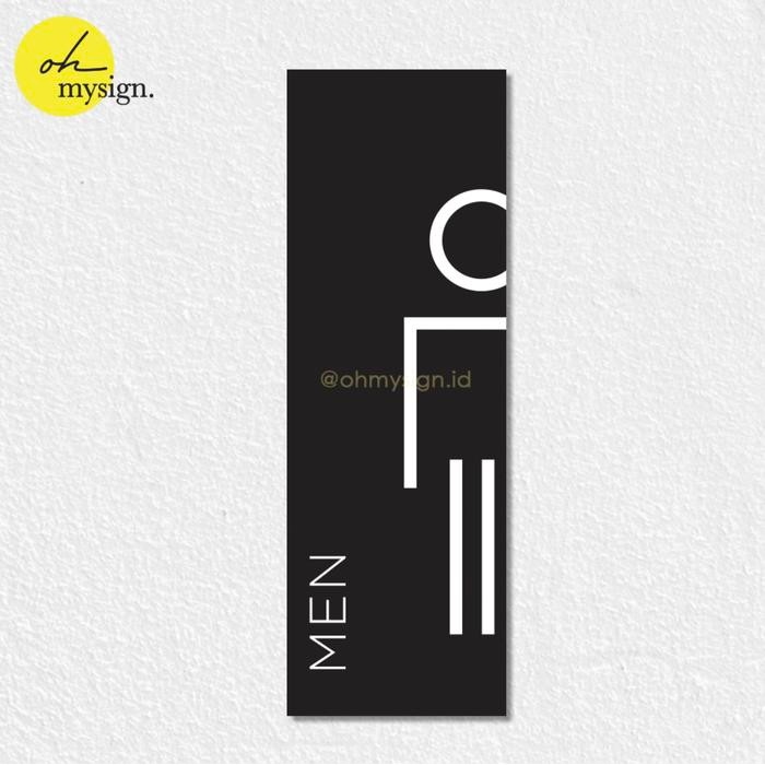 Tulisan WC Men Pria Toilet SignAkrilik Tempel Dinding Papan Acrylic