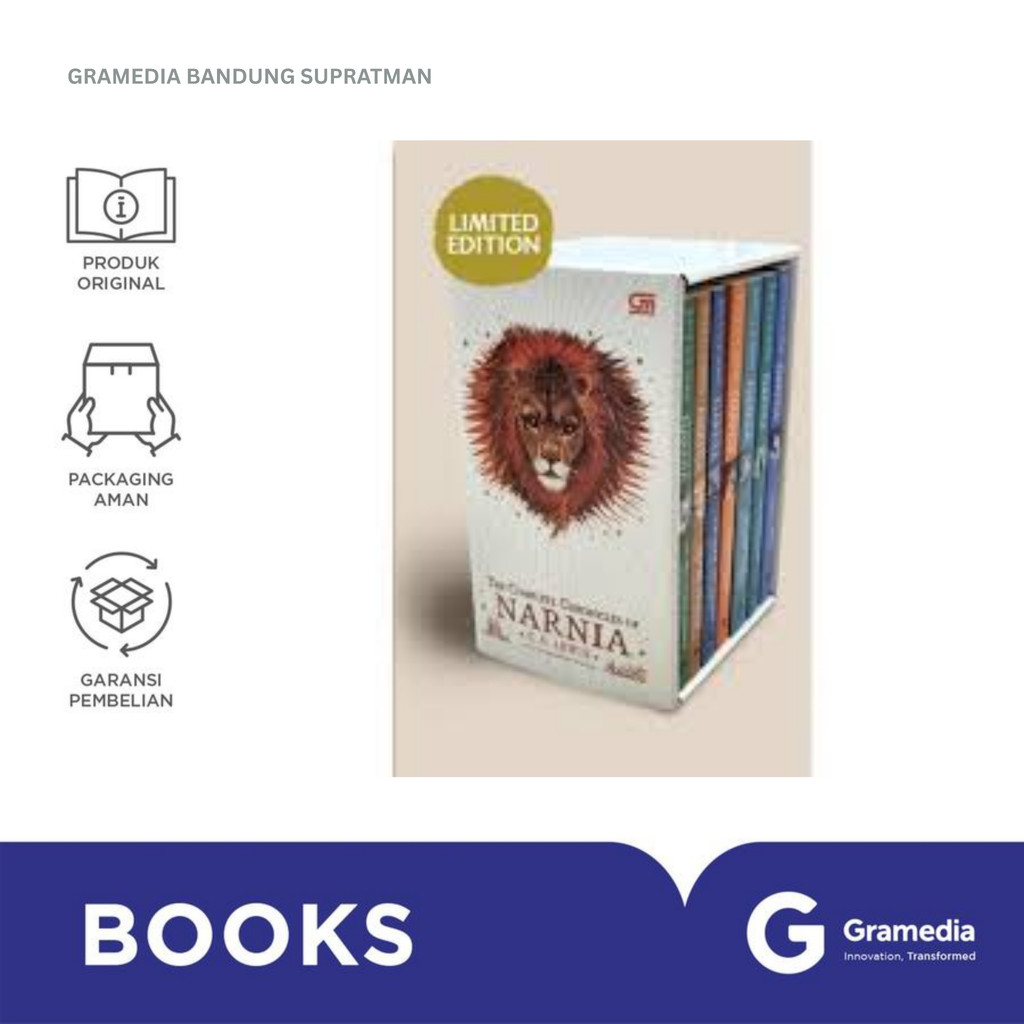 Gramedia Bandung Supratman | Buku Novel BOX SET NARNIA (ISI BOX: KEPONAKAN PENYIHIR; SANG SINGA, SAN