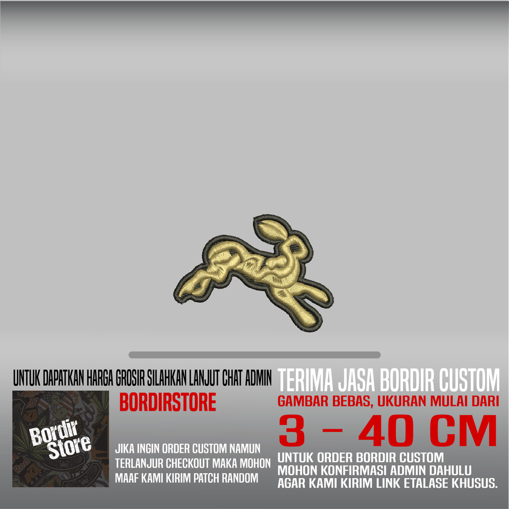 UNCAL KANCIL  BS-425 PATCH BORDIR LOGO/EMBLEM